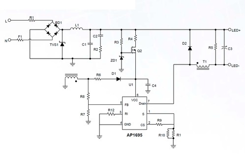 Светодиодный драйвер AP1695 Diodes Incorporated